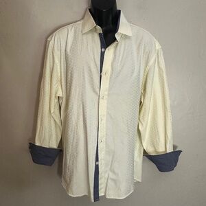 Valiant Contrast Long Sleeve Shirt 2XL runs small Gently worn Made in France